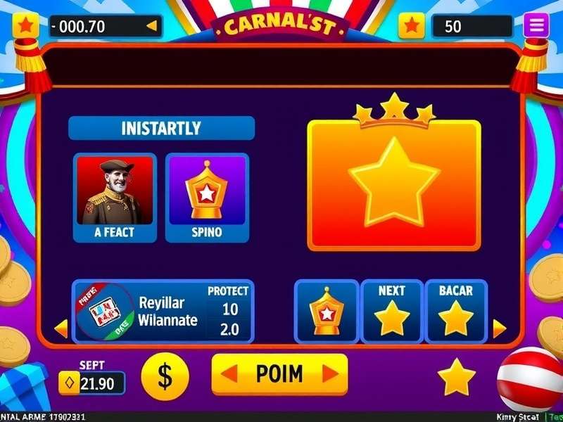 Cash Carnival Captain Game Interface